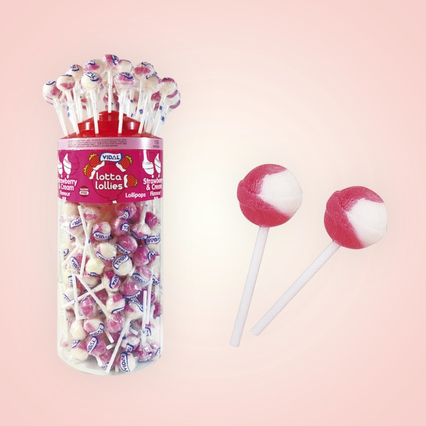 Strawberry/Cream Lollies